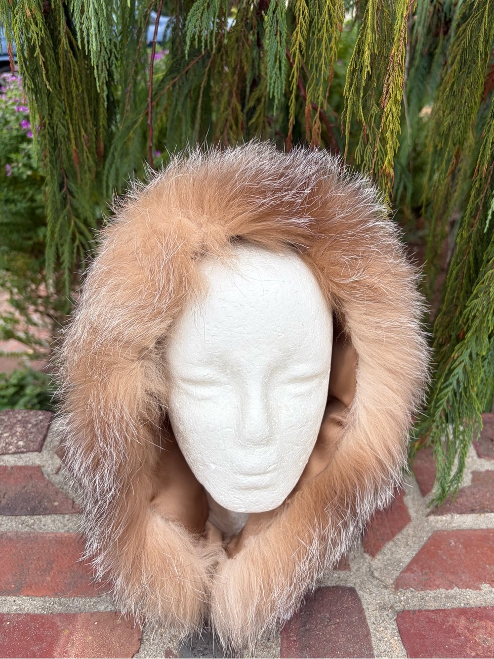 Fluffy Fox Fur Scarf Collar or Headband Bohemian Hippie Never Worn